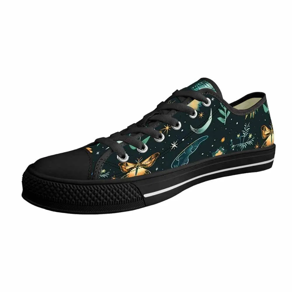 Vintage Fairy Butterfly Stars Canvas Shoes