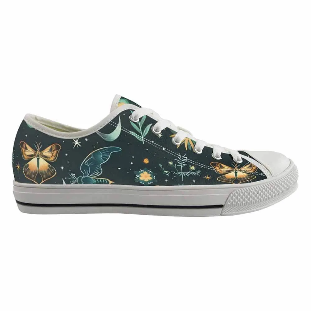 Vintage Fairy Butterfly Stars Canvas Shoes