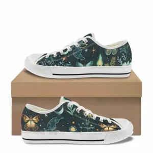 Vintage Fairy Butterfly Stars Canvas Shoes