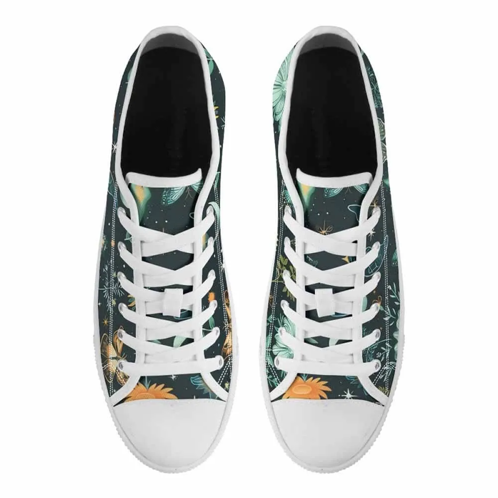 Vintage Fairy Butterfly Stars Canvas Shoes
