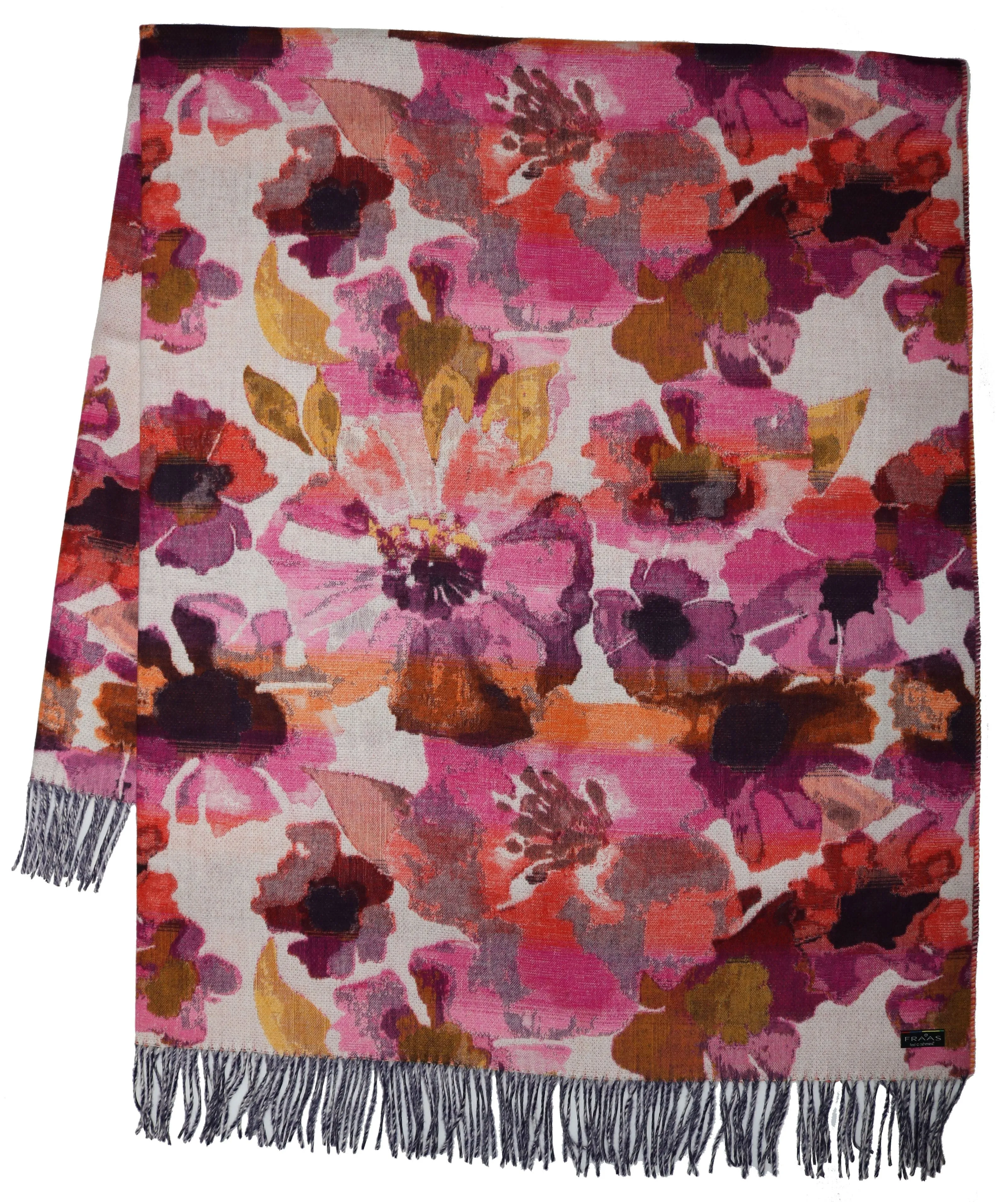 Watercolor Floral Woven Cashmink Throw