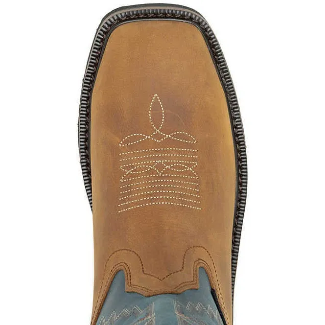 Wolverine Men's Rancher Arrow Steel Toe WP Western Work Boot- Blue - W241050