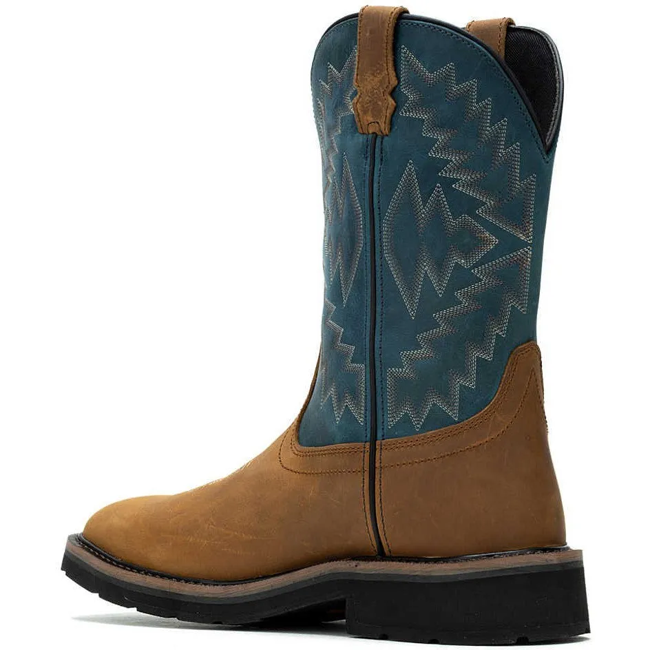 Wolverine Men's Rancher Arrow Steel Toe WP Western Work Boot- Blue - W241050