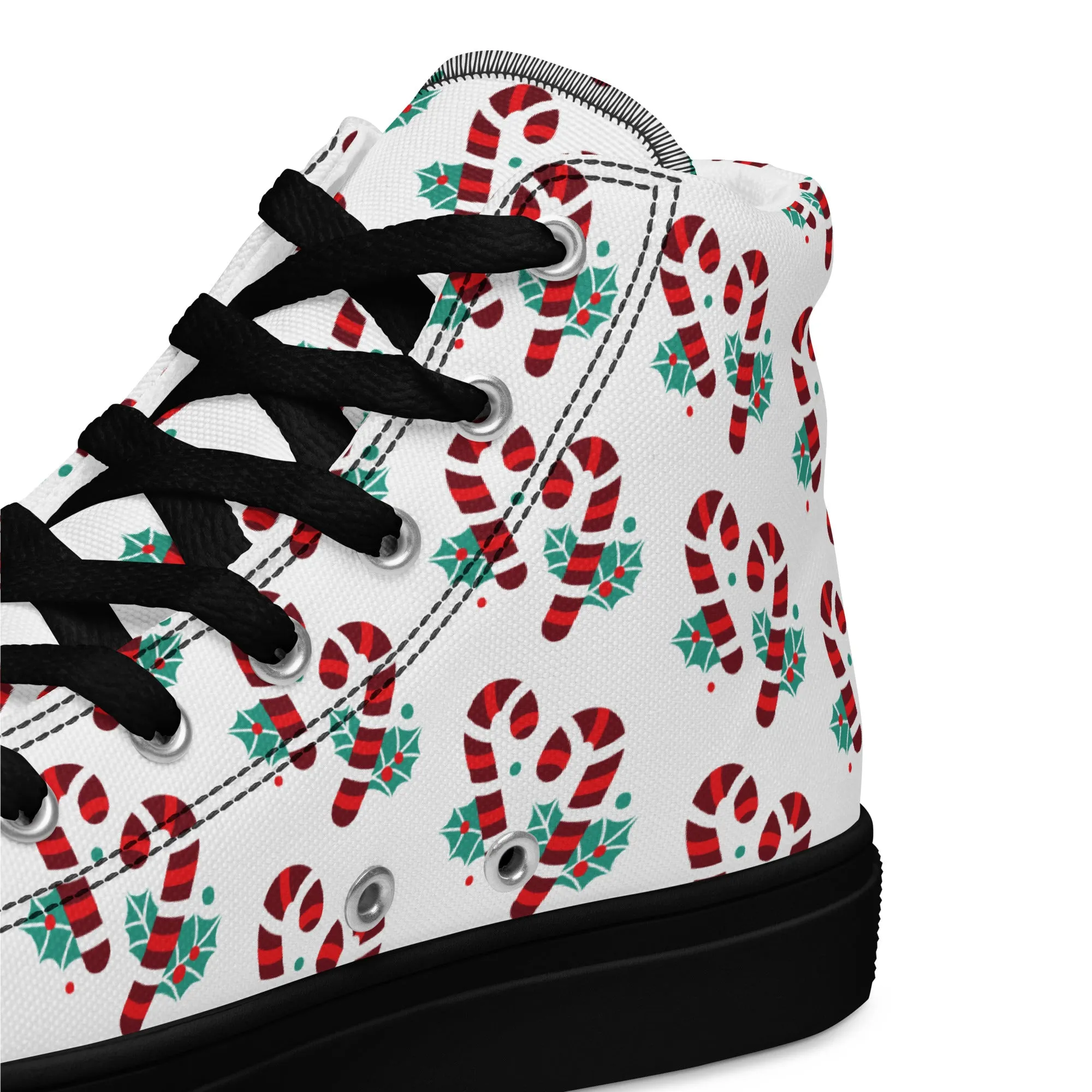 Women Christmas High Top Canvas Shoes (Glamourange Holiday Magic Canvas Shoes For Women - 0015)