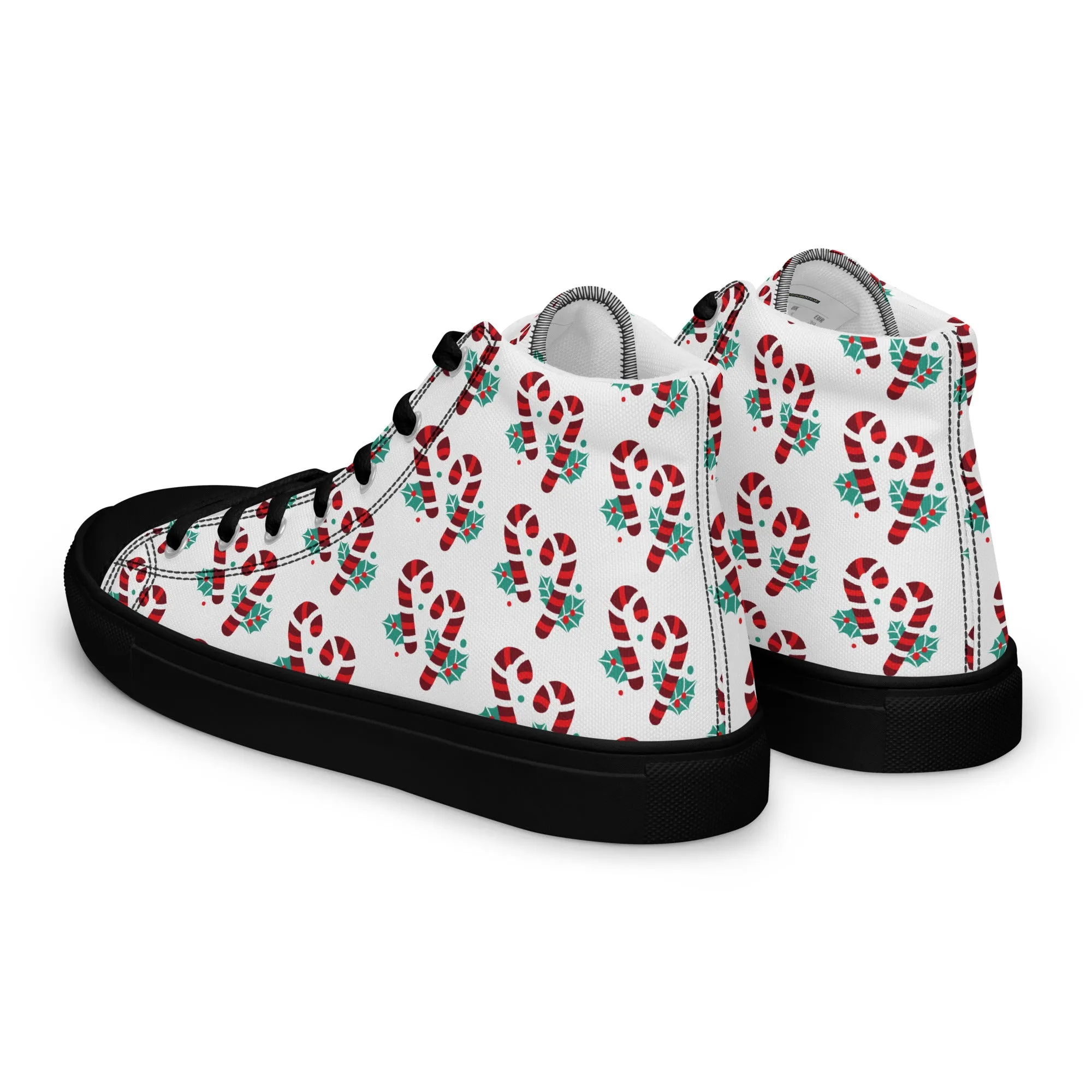Women Christmas High Top Canvas Shoes (Glamourange Holiday Magic Canvas Shoes For Women - 0015)