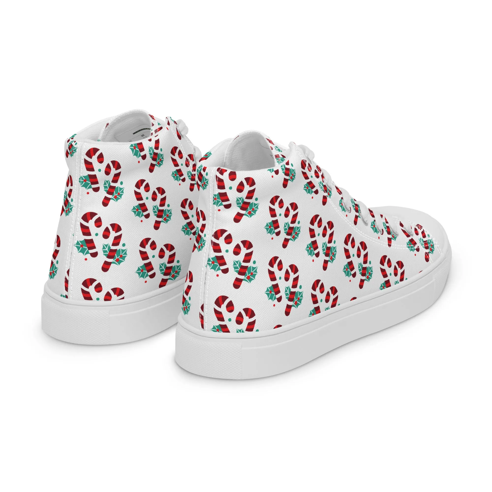Women Christmas High Top Canvas Shoes (Glamourange Holiday Magic Canvas Shoes For Women - 0015)