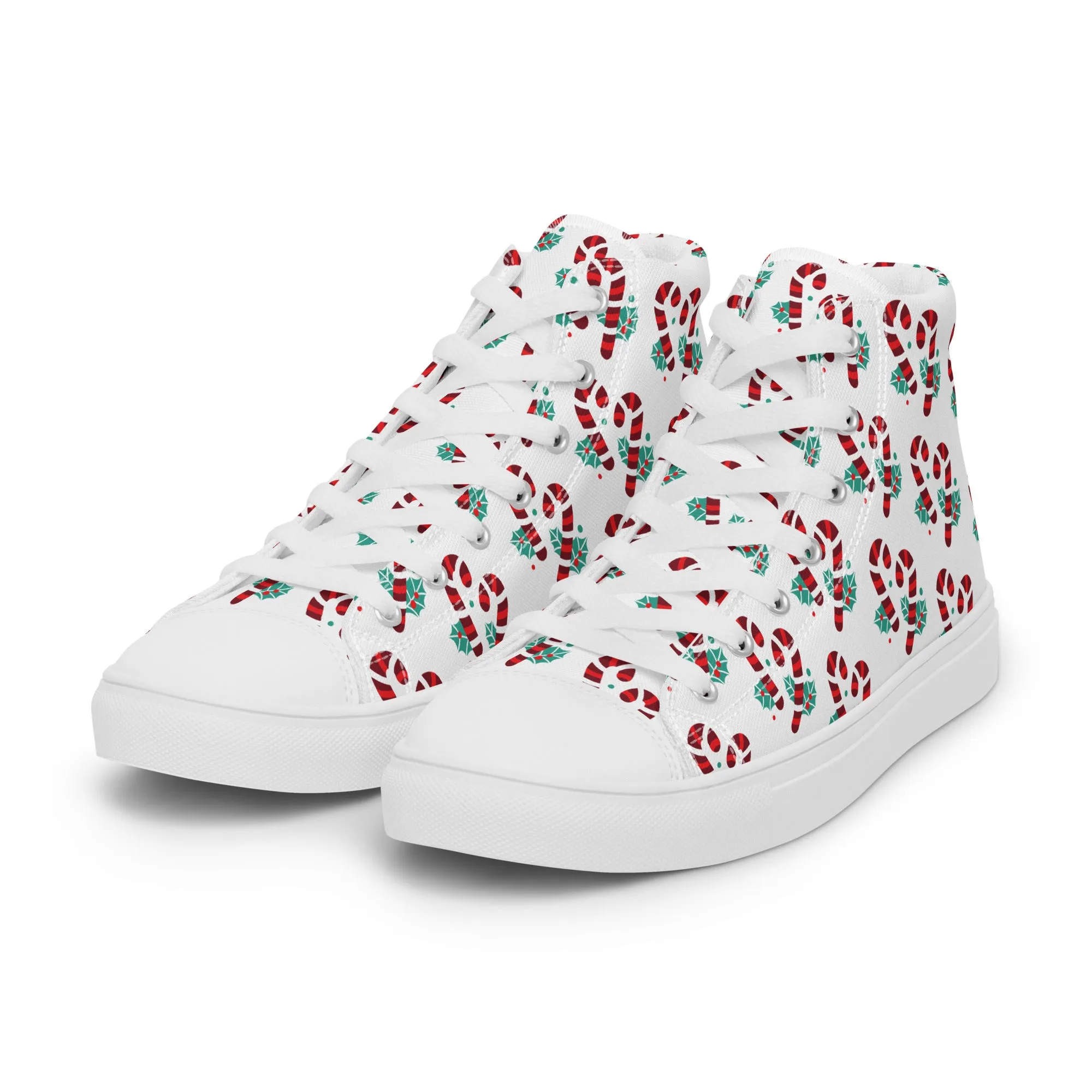 Women Christmas High Top Canvas Shoes (Glamourange Holiday Magic Canvas Shoes For Women - 0015)