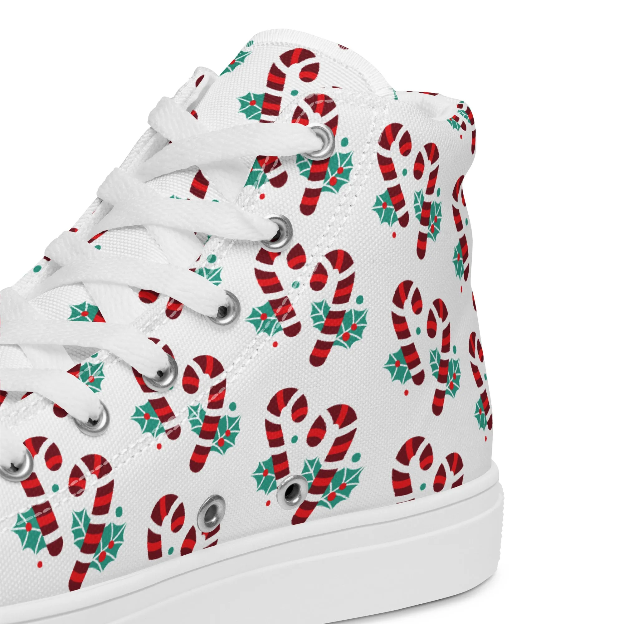 Women Christmas High Top Canvas Shoes (Glamourange Holiday Magic Canvas Shoes For Women - 0015)