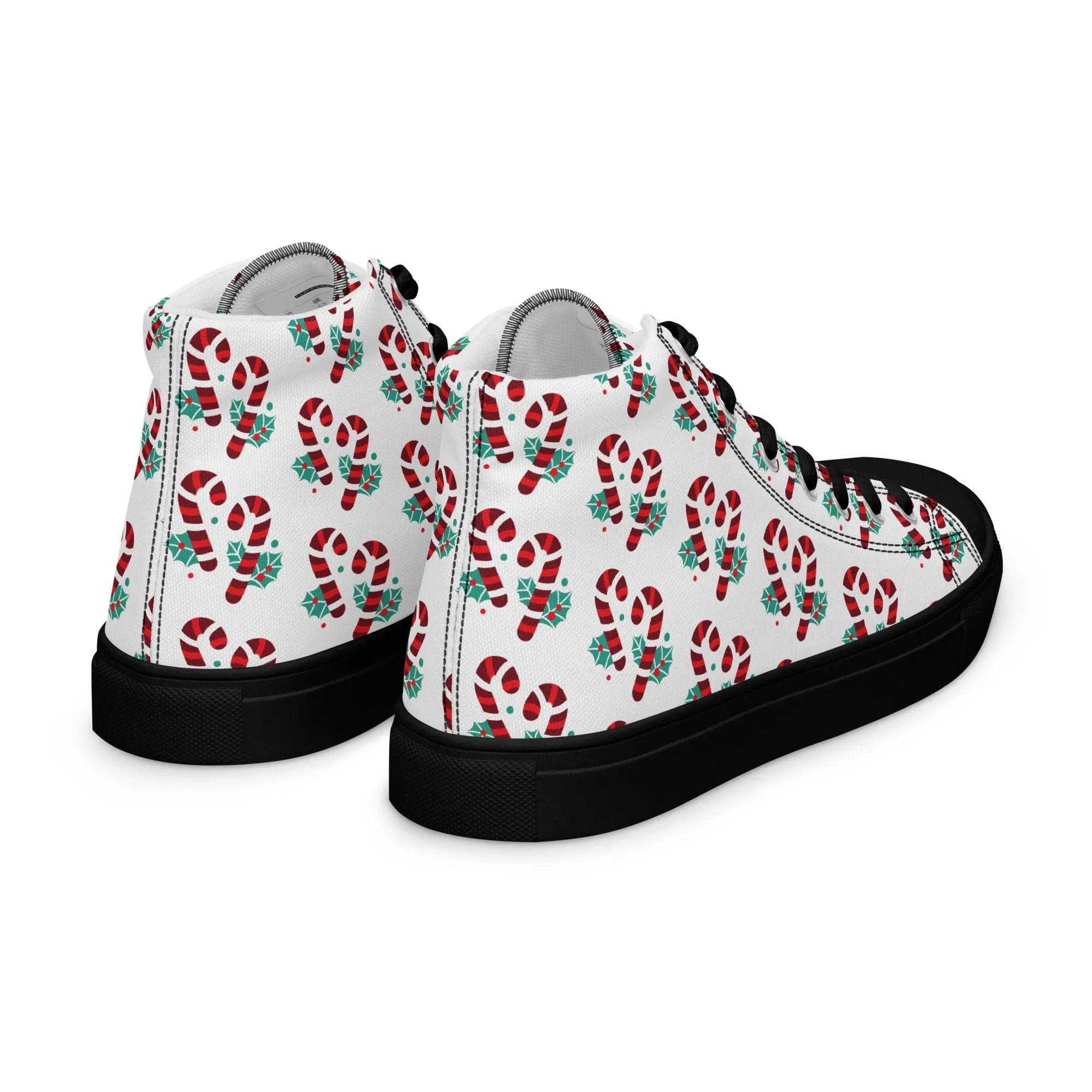 Women Christmas High Top Canvas Shoes (Glamourange Holiday Magic Canvas Shoes For Women - 0015)