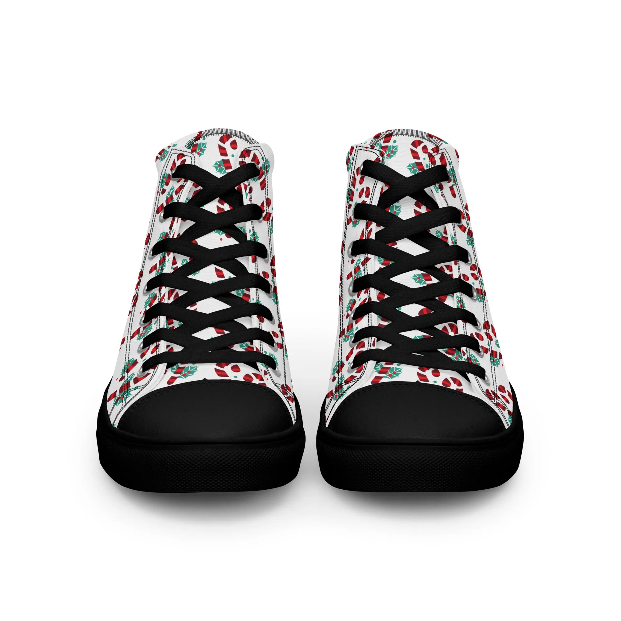Women Christmas High Top Canvas Shoes (Glamourange Holiday Magic Canvas Shoes For Women - 0015)