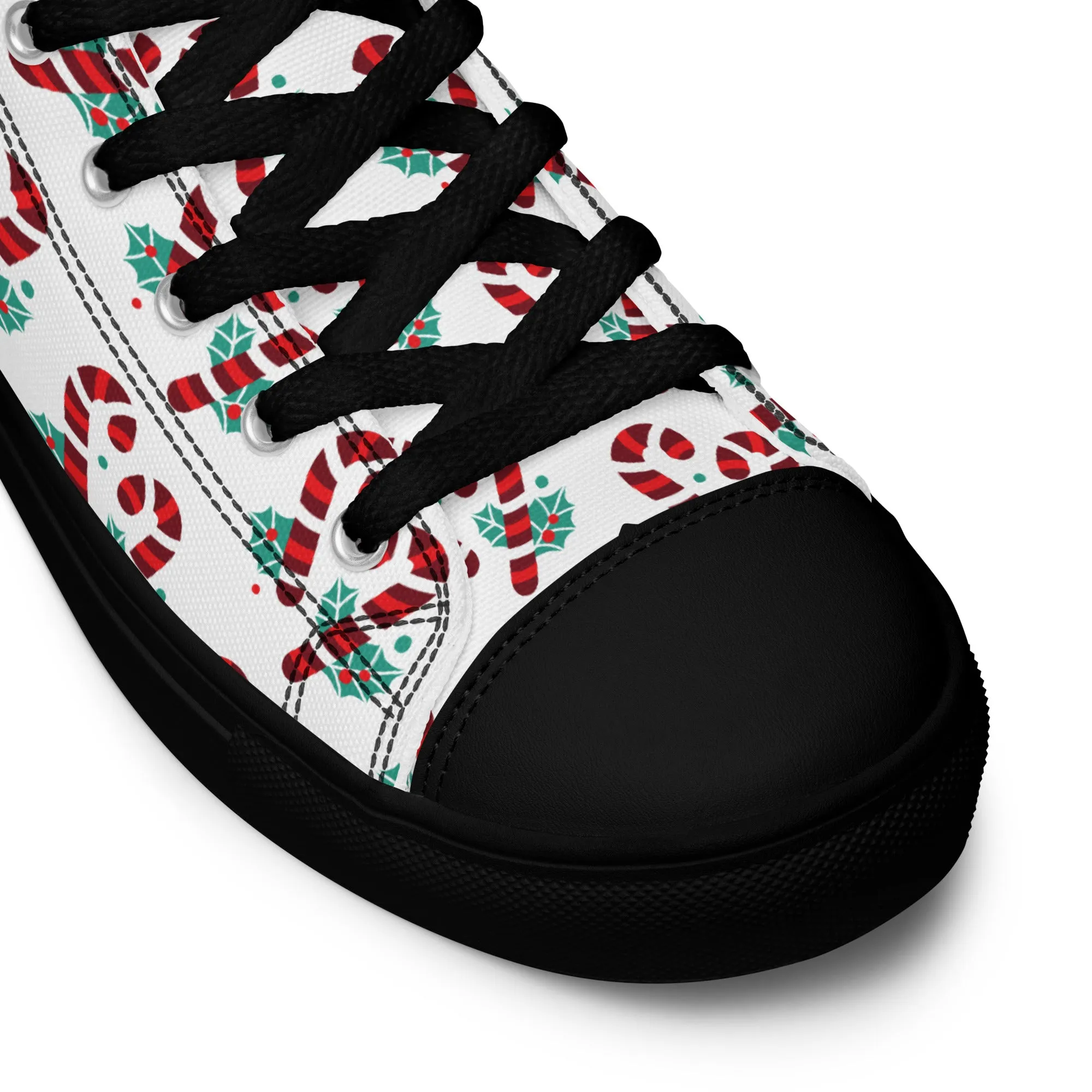 Women Christmas High Top Canvas Shoes (Glamourange Holiday Magic Canvas Shoes For Women - 0015)