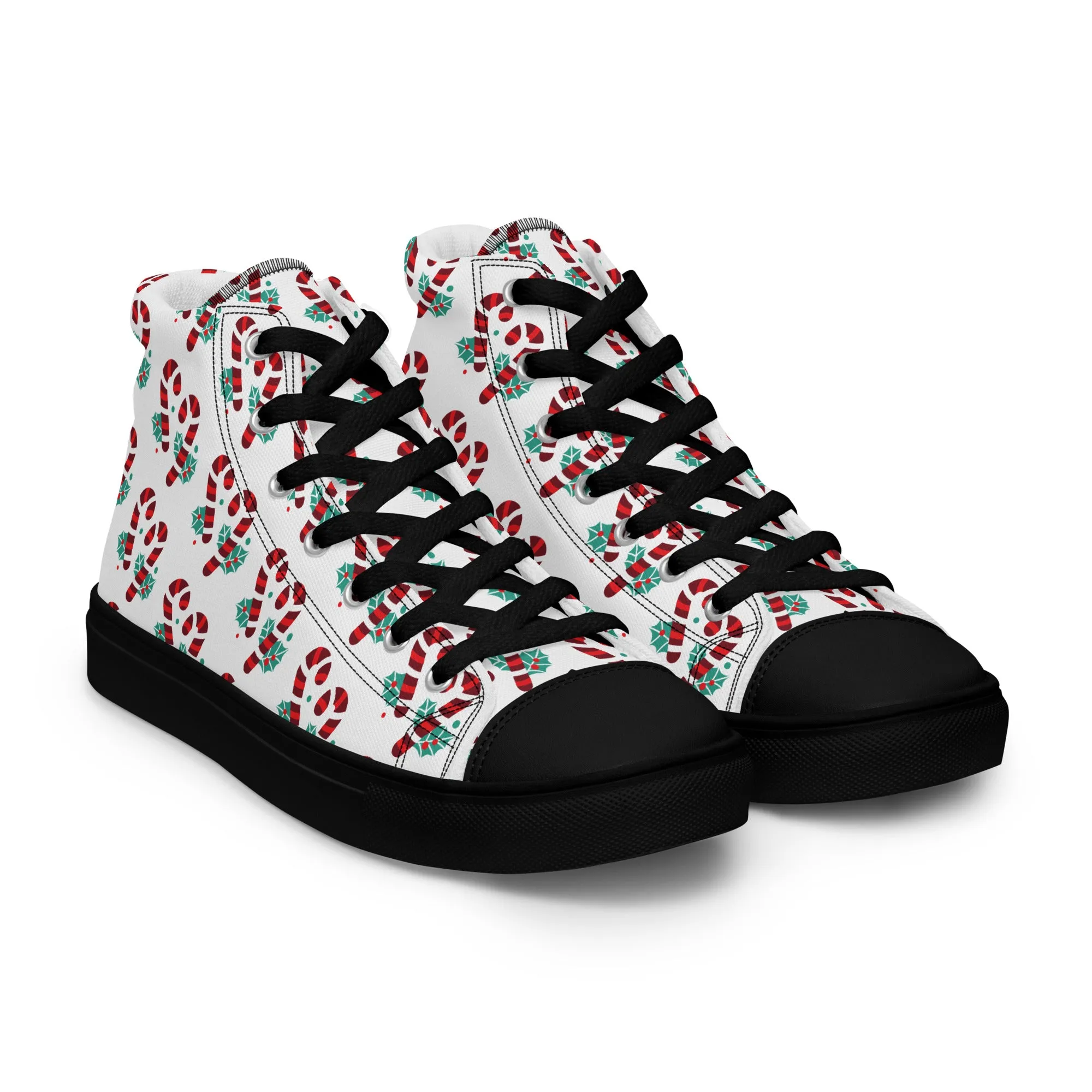 Women Christmas High Top Canvas Shoes (Glamourange Holiday Magic Canvas Shoes For Women - 0015)
