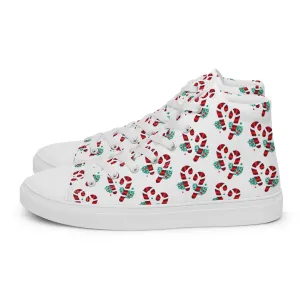 Women Christmas High Top Canvas Shoes (Glamourange Holiday Magic Canvas Shoes For Women - 0015)
