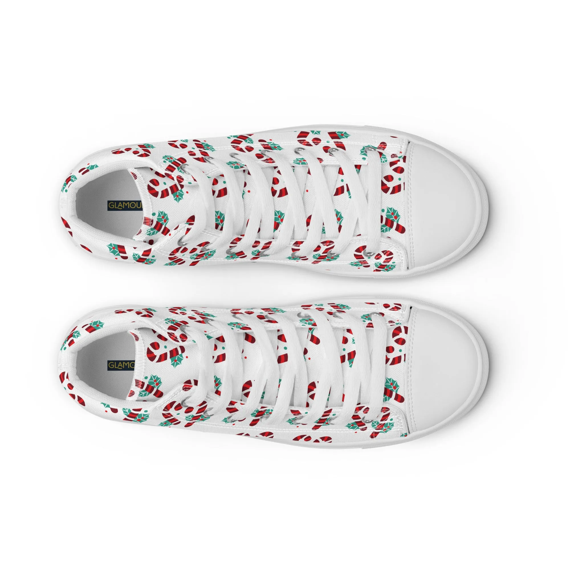 Women Christmas High Top Canvas Shoes (Glamourange Holiday Magic Canvas Shoes For Women - 0015)