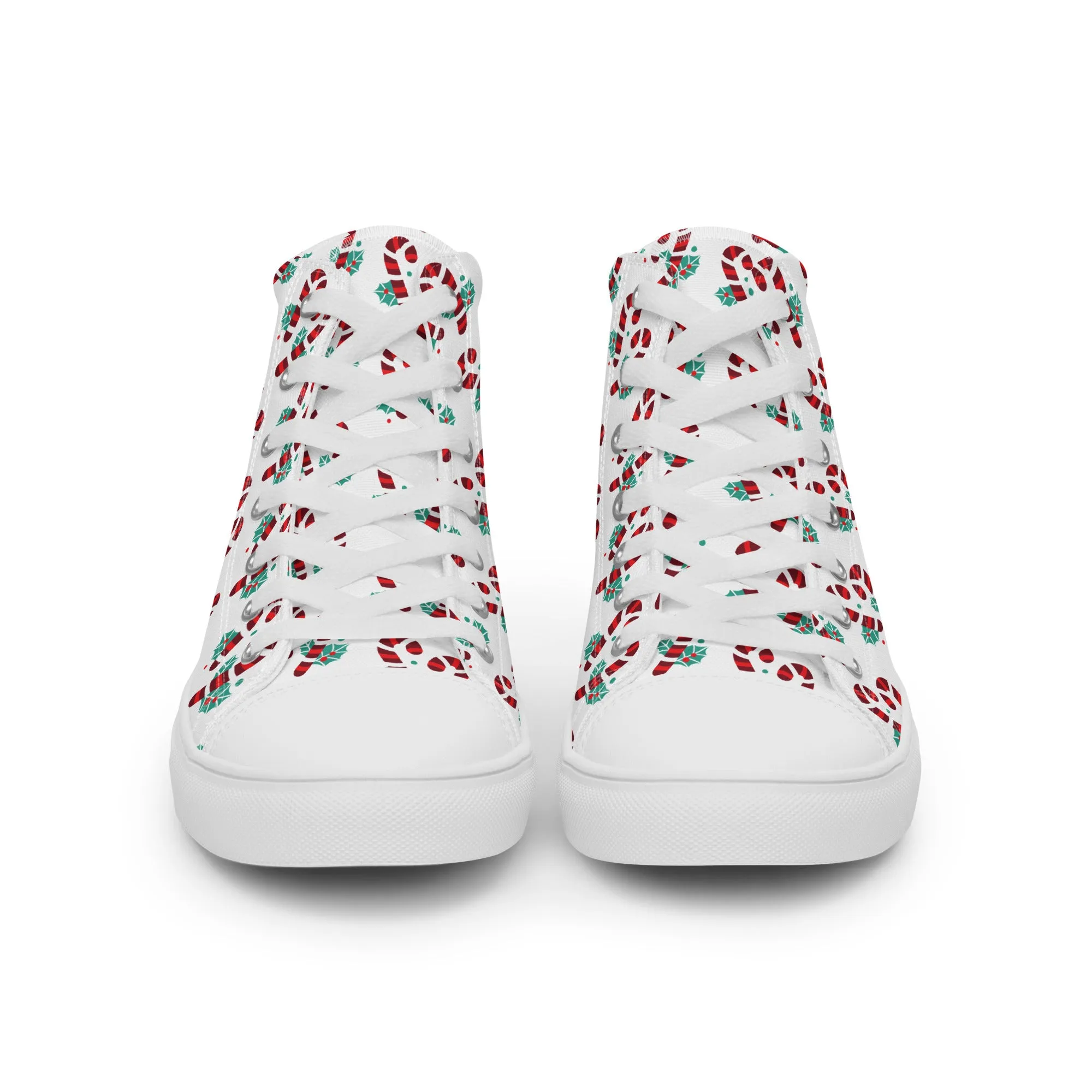 Women Christmas High Top Canvas Shoes (Glamourange Holiday Magic Canvas Shoes For Women - 0015)