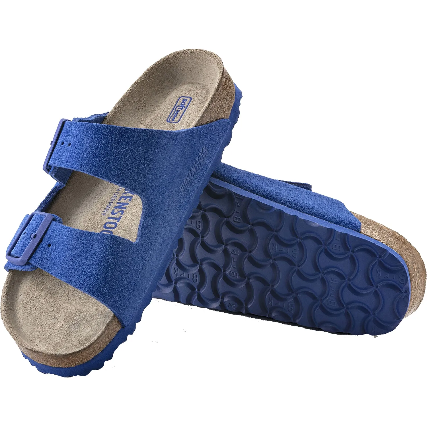 Women's Birkenstock Arizona Soft Footbed Ultra Blue Suede