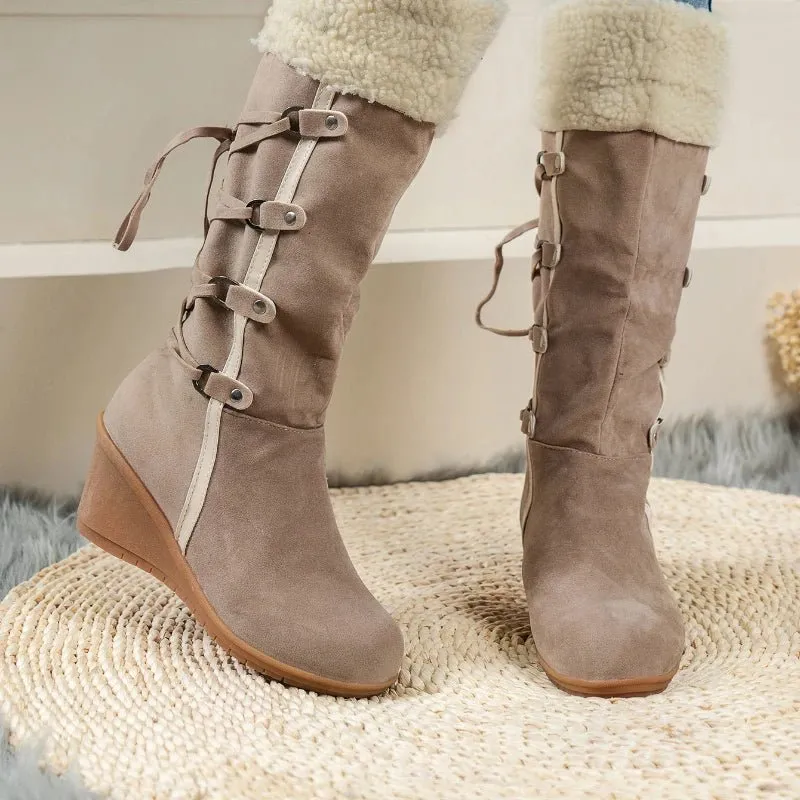 Women's Faux Winter Snow Boots – Warm, Stylish & Waterproof