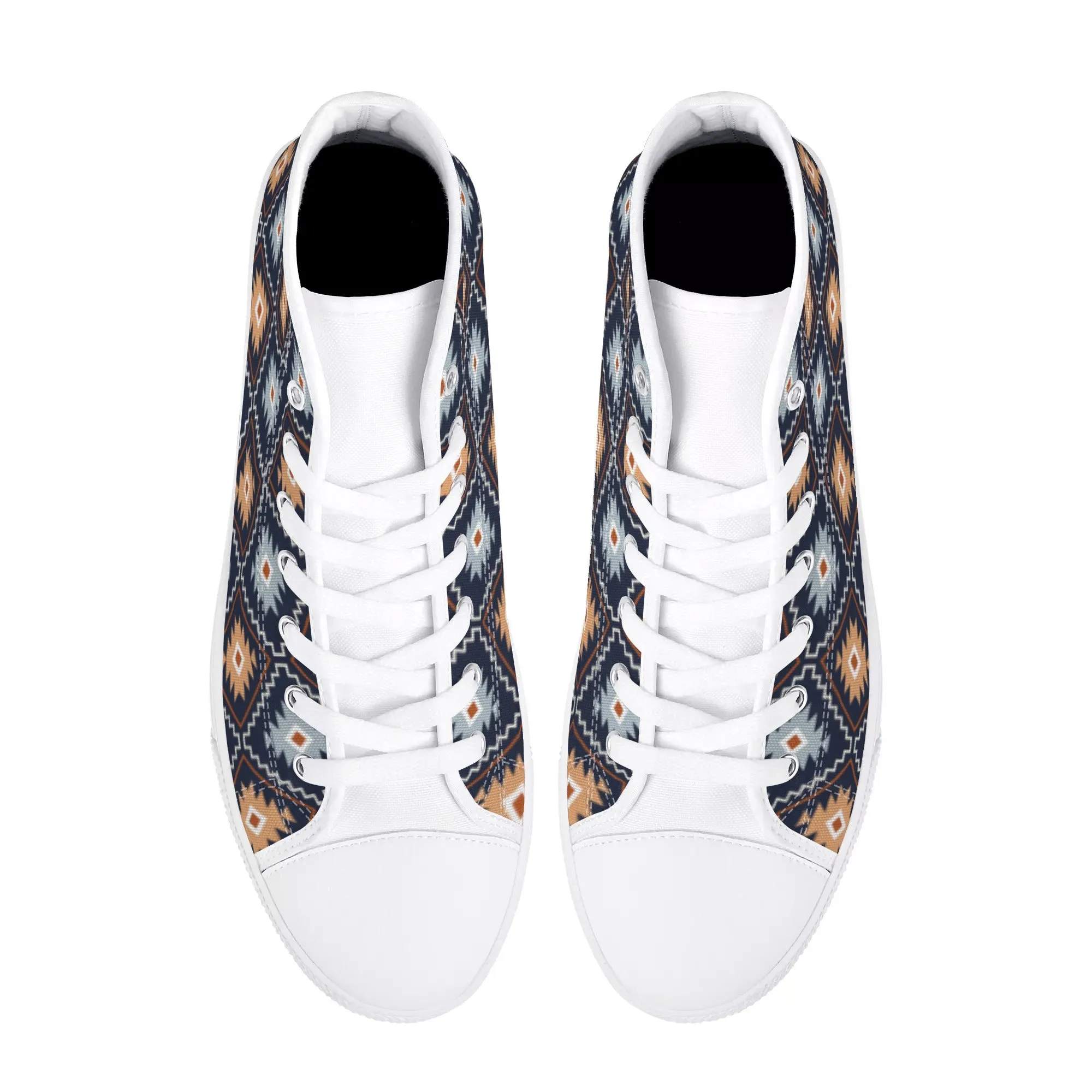 Women's High Top Canvas Shoes River Canyon Southwestern Print