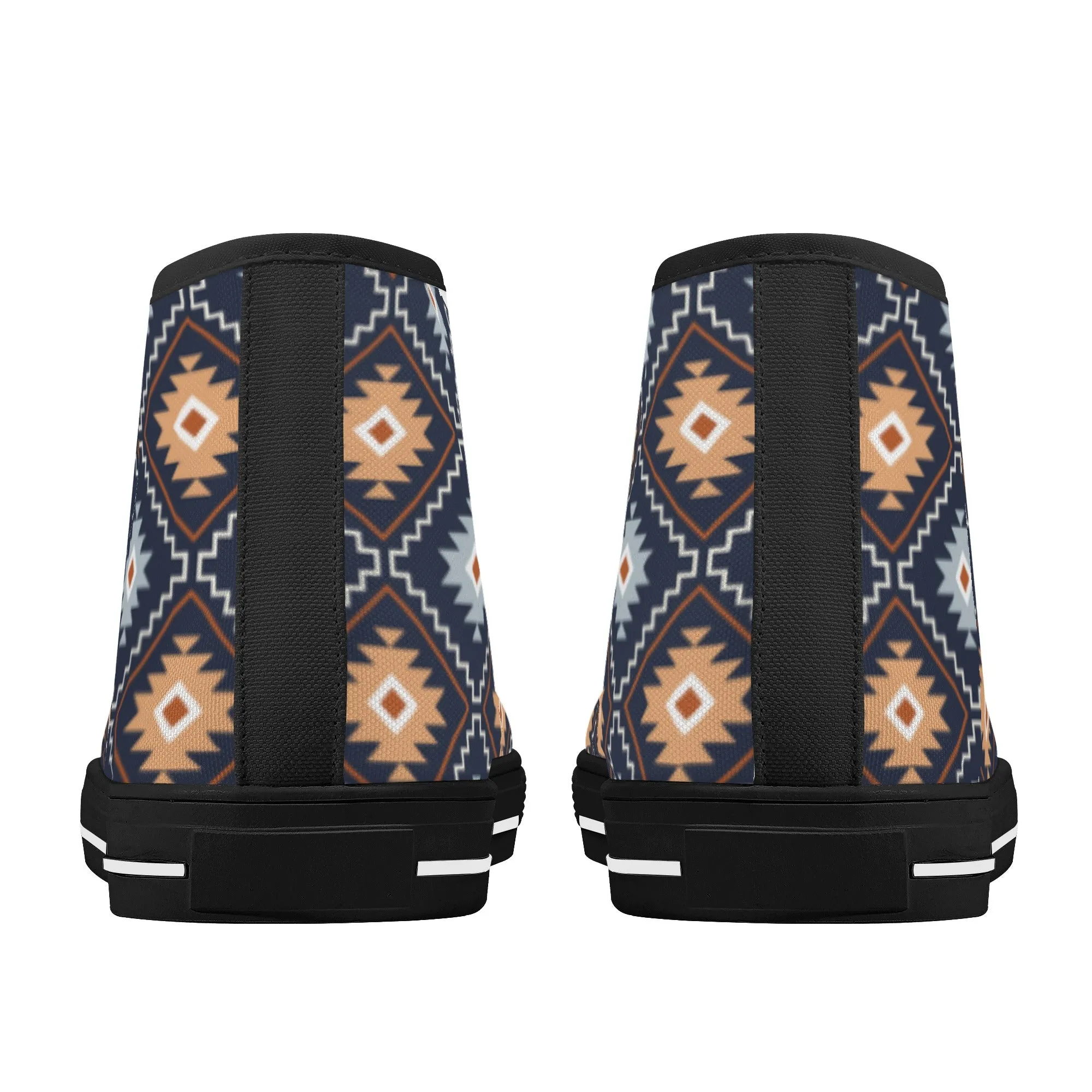 Women's High Top Canvas Shoes River Canyon Southwestern Print