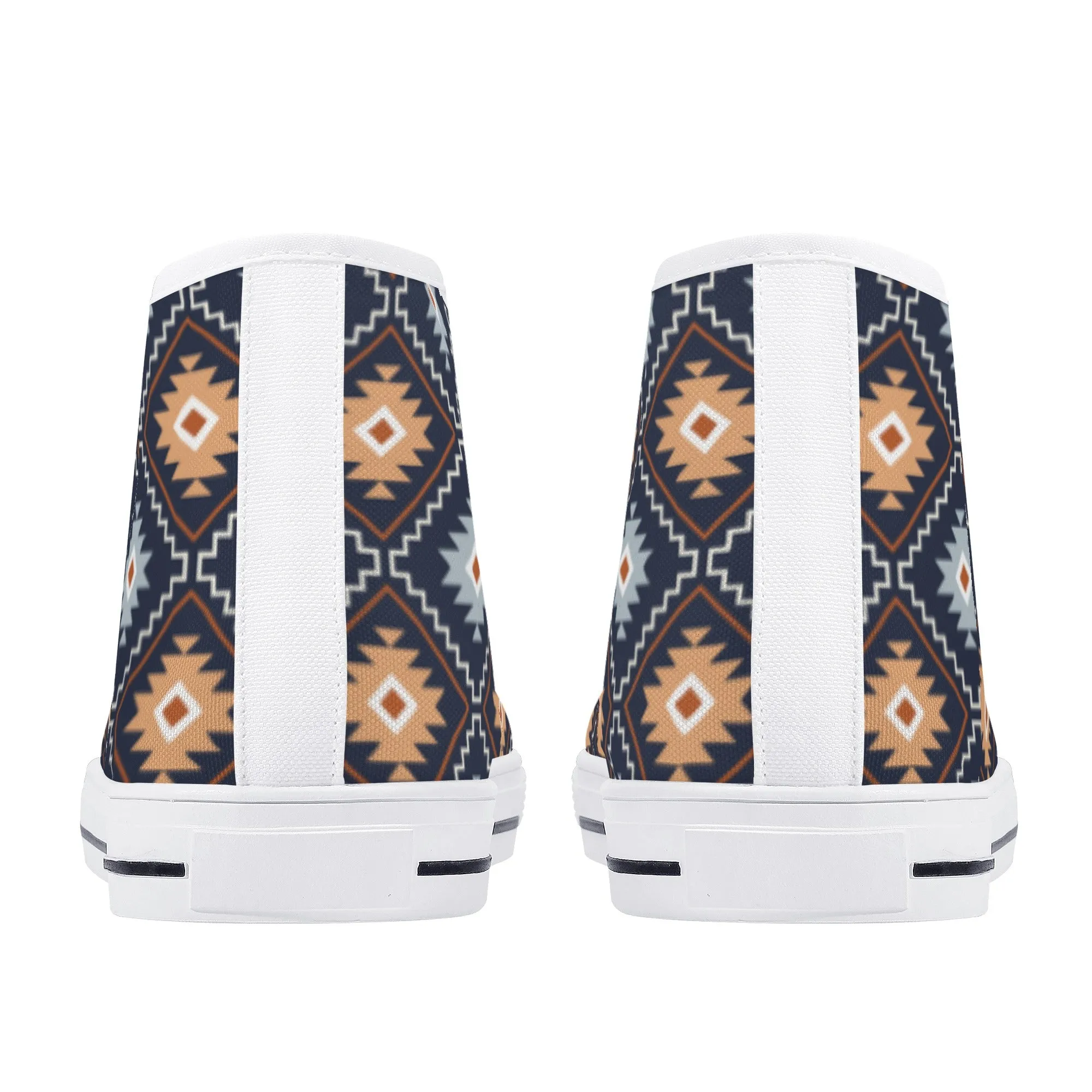 Women's High Top Canvas Shoes River Canyon Southwestern Print