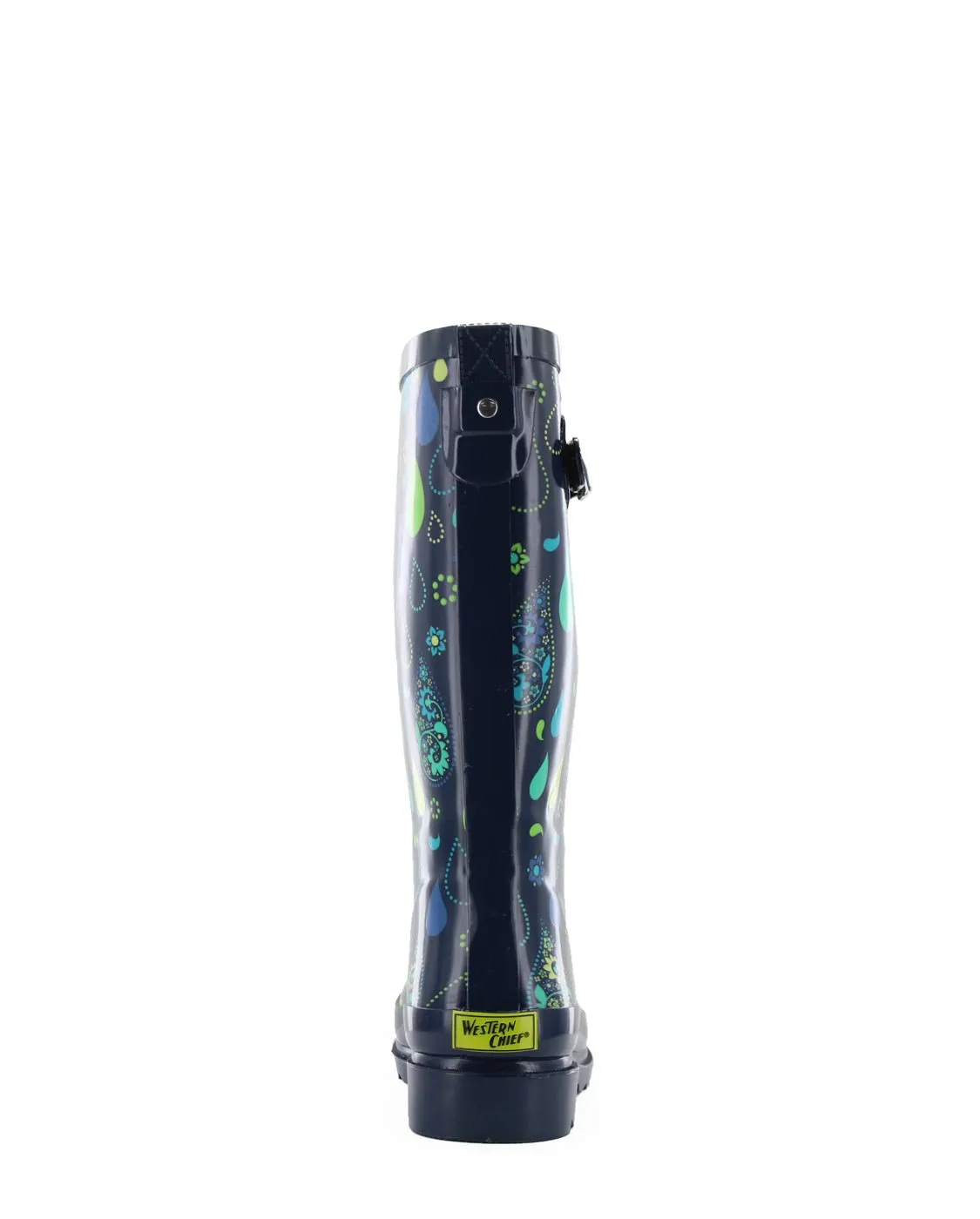 Women's Pouring Paisley Tall Rain Boot - Navy