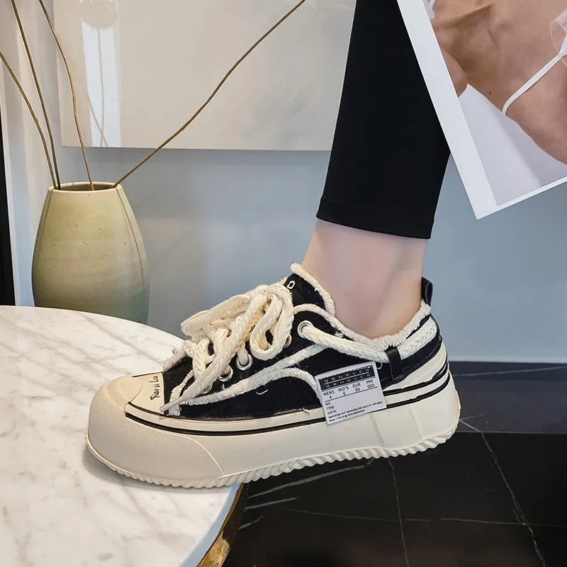 Women's Summer For Large And Small Size Thick Canvas Shoes