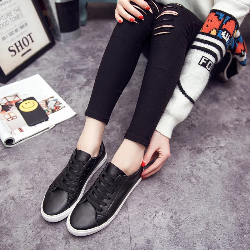 Women's Three-time Vulcanized Flat Korean Classic Pumps Canvas Shoes