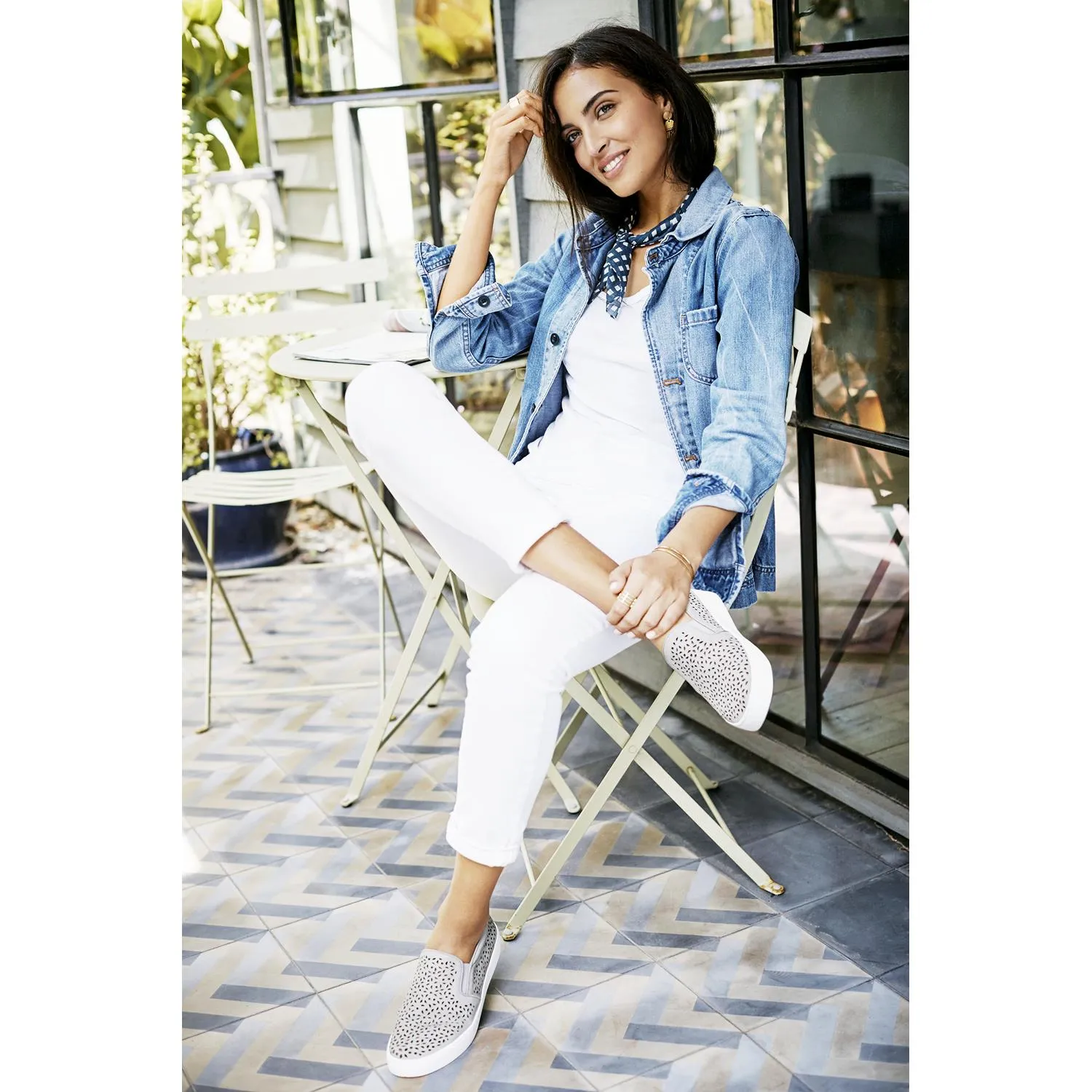 Women's Vionic Midi Perf Grey Leather
