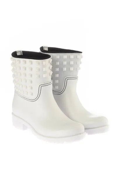 Women's White Rain Boots