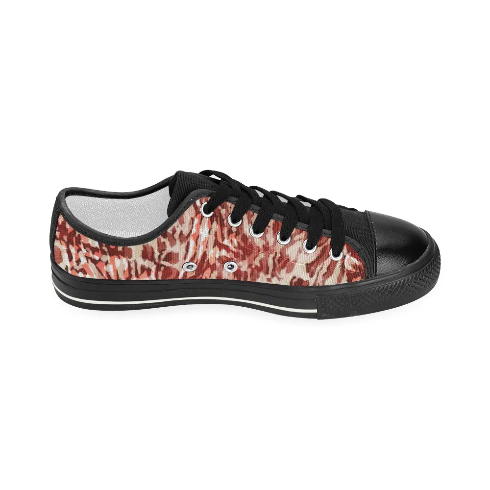 Women's Zebra Print Canvas Low Top Shoes