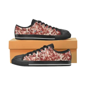 Women's Zebra Print Canvas Low Top Shoes