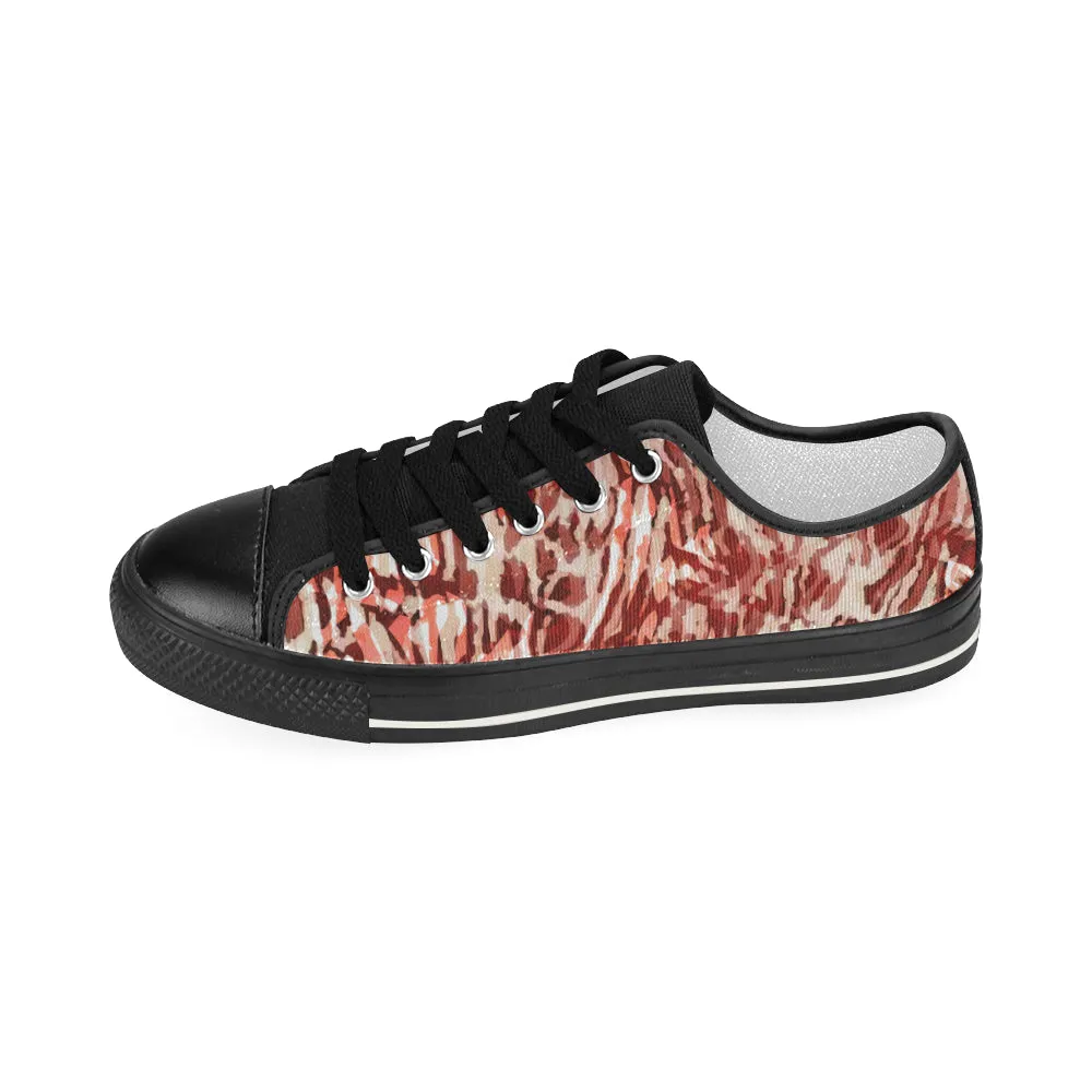 Women's Zebra Print Canvas Low Top Shoes